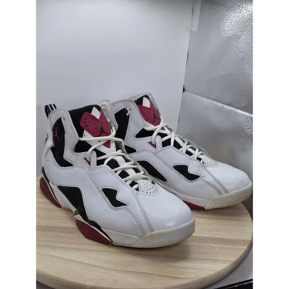 Jordan True Flight Mens Shoes Size 10 White Red 342964-112 Nike - Picture 5 of 9